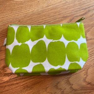 Never used green and white makeup/pencil case